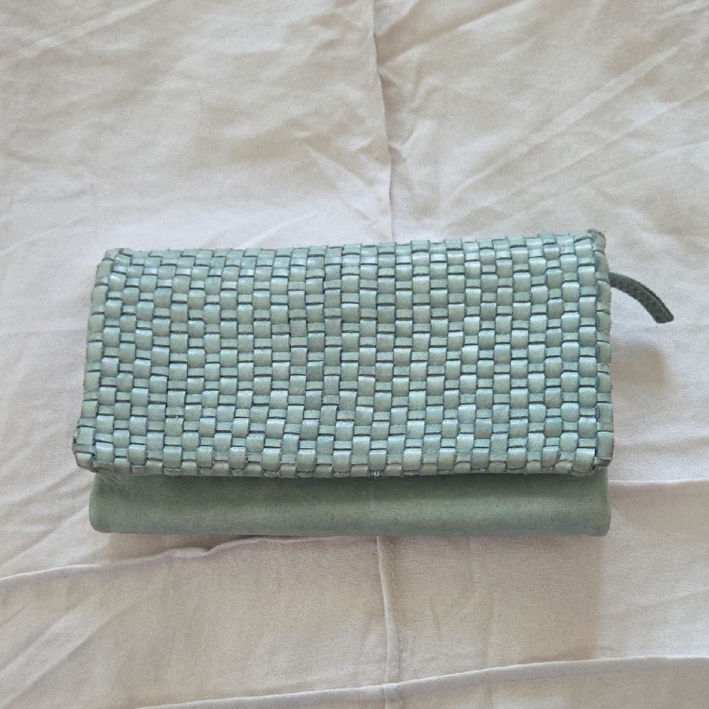 Chic Woven Clutch - Silver